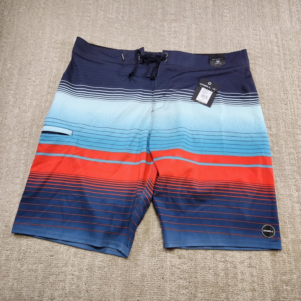 Oneill Board Shorts Men 36 Hyperfreak Lincoln Stretch Swim Surf 10" NEW